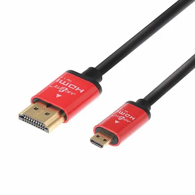 Premium 1.5m Micro HDMI Type D Cable Crosstour Apeman Akaso GoPro Action Camera • £6.69