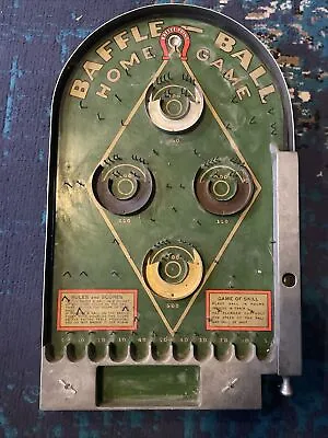 1930s Baffle Ball Home Pinball Machine Vintage Antique Gottlieb • $125