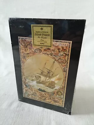 Marks And Spencer Jigsaw Puzzle GALLEONS Ship 500 Pieces M&S In Book Shaped Box. • £8