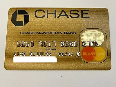 Chase Manhattan Bank MasterCard Credit Card Expired In 1997 USA • $19.99