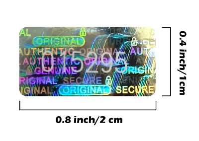 £4.95 • Buy 2x1cm Tamper Proof Do Not Remove Label Void Stickers Security Seal Hologram