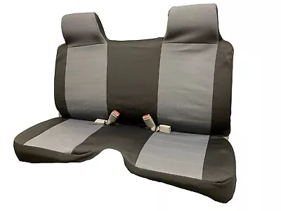 Small Bench Seat Cover Shifter Cutout Custom Fit Molded Headrest Gray/Black • $49.95