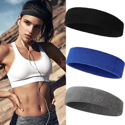 Sweatband Headband For Men & Women Sports Headbands Moisture Wicking Athletic/ • $2.33