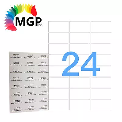 100x A4 Self Adhesive Paper Labels 24 Up Office Mailing Sticker Inkjet Laser  • $19.50