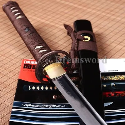 Clay Tempered T10 Steel Katana Real Japanese Samurai Sword Battle Ready Sharp. • $153.79