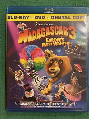 Madagascar 3: Europe's Most Wanted (Blu-ray/DVD 2012 2-Disc Set) • $6.50