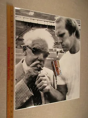 Terry Bradshaw & Art Rooney Steelers - Famous Cigar Photo - Size 16x20 • $30