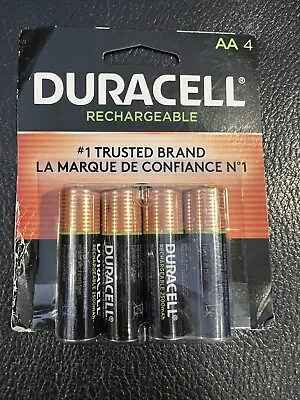 4 Duracell AA Pre Charged Rechargeable 2500mAh NiMH Batteries • $15