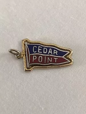 Rare 1960’s Pennant Flag Shaped Cedar Point Amusement Park Sandusky Ohio Charm • $19.95