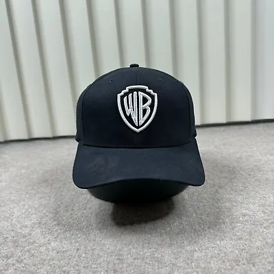 Warner Bros Studios Fitted Hat Cap Black Size L Spell Out Logo Casual Vintage • $12.55