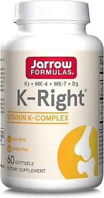 K-Right Vitamin K Complex Depot With Vitamin D3 Vitamin K1 MK-4 And MK-7 60 • £22.99