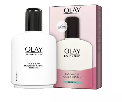 Olay Beauty Fluid Sensitive Moisturiser Face Body Lightweight Classic Care 200ml • £12.49