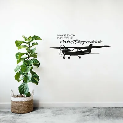 Masterpiece Airplane Quote Wall Sticker Art Decal Boys Girls Room Home Decals • $12.50