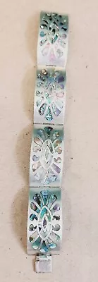 JB Mexico Sterling Silver Abalone Inlay Bracelet 7  • $40