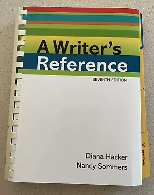 A Writer's Reference With Exercises By Nancy Sommers And Diana Hacker Ninth Ed. • $3.99