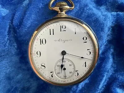 Elgin Vintage Pocketwatch Grade 300  Open Face  15 Jewel Size 16S Running • $49.99