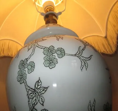 £75 • Buy Hand Painted 19th Century Chinese Ginger Jar Peach Blossom Table Lamp Base
