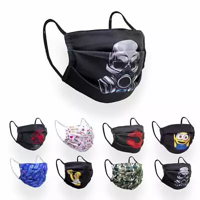 Face Masks Reusable  Cotton Washable Adult Size Comfortable Breathable UK Stock • £2.99