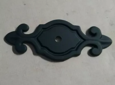 Backplate Cabinet Drawer Door Pull Hardware Drawer Matte Black Single Hole  • $1.98