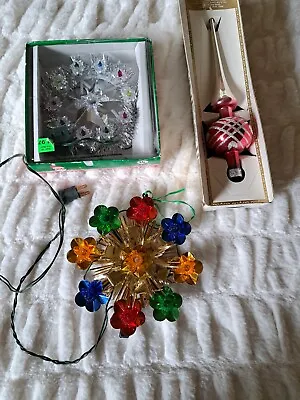 $9.99 • Buy Vintage Christmas Tree Topper Lot  Lighted