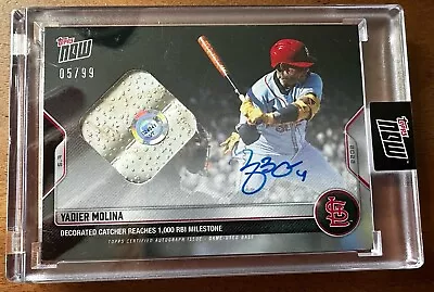 2022 MLB TOPPS NOW Yadier Molina Auto-Relic 05/99 -Card 141A • $100