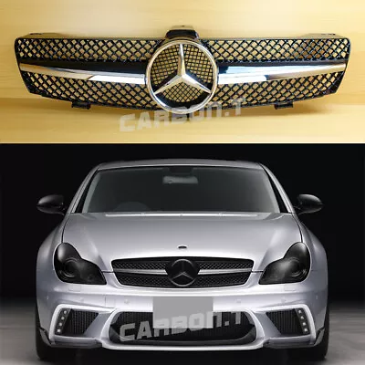 Fit M-Benz W219 CLS-CLASS Gloss Black Front Hood Grille CLS350 CLS500 A 05-07  • $188.95