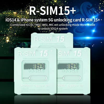 For IPhone 12 11 Pro XS MAX XR X 8 7 6s  R-SIM15+ Nano Unlock RSIM Card • $9.29