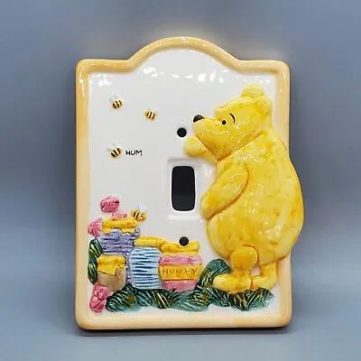 Classic Winnie The Pooh Ceramic Switch Plate Light Cover Bees Honey CHARPENTE  • $10.46