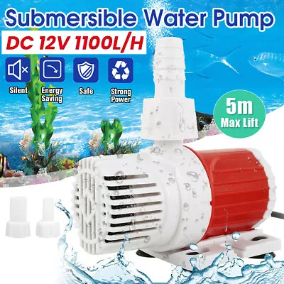 12V 1100L/H Water Pump Submersible Fountain Fish Tank Aquarium Waterfall Sump • £10.96