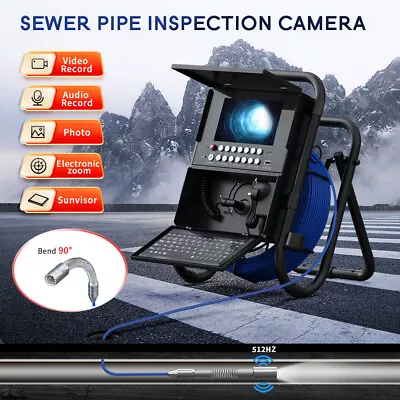 7'' 30M Drain Sewer Inspection Camera Self-Leveling 512HZ Locator Meter Counter  • $787.58