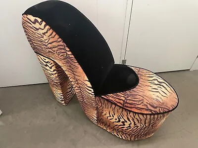 $320 • Buy Accent Chair Tiger Animal Print Stiletto High Heel Shoe Chair Good Condition