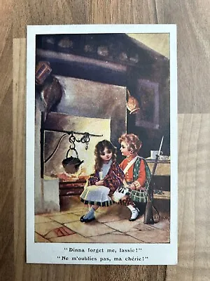 WW1 Postcard. ‘Dinna Forgot Me Lassie! Scottish Soldier & Girlfriend. • £3.25