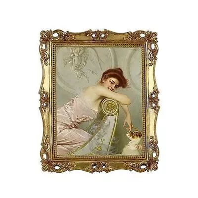 Vintage Picture Frame Antique Ornate Gold Photo Frame Tabletop And Wall      • $35.54