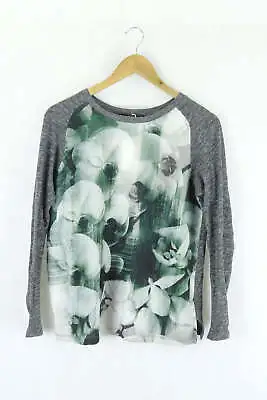 Zara Grey And Green Knit Top S By Reluv Clothing • $16.51