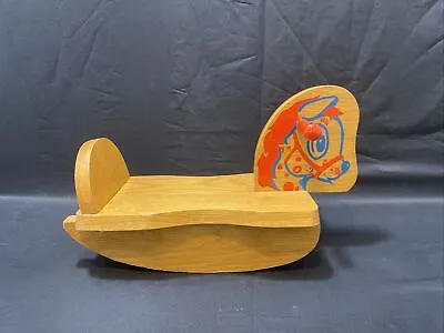 Vtg Toddler Childrens Wooden Rocking Horse Glider Toy Painted • $40
