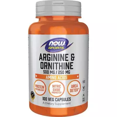 NOW Foods Arginine & Ornithine 100 Veg Caps • $13.47