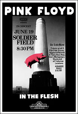 $12.99 • Buy PINK FLOYD 1977  Chicago Soldier Field Concert Poster