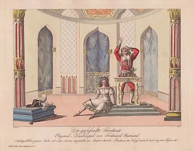 Theatre Vienna Ferdinand Raimund Tied Up Fantasy Zauberspiel Copperplate 1828 • £63.76