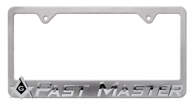 Masonic Past Master - Mason 3D Brushed Chrome License Plate Frame • $26.95