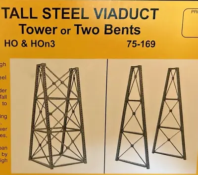 TALL STEEL VIADUCT BENTS OR TALL TOWER 3 STORY - HO Scale - KIT 75169 - NEW • $34.89