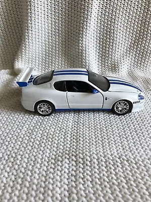 Diecast Model Car White / Blue Stripes MAISTO MASERATI TROFEO Firelli Scale 1/24 • $10