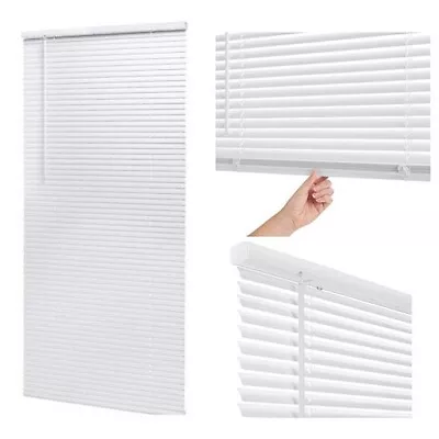 Pre-Cut 1  Cordless Vinyl Blinds Shades Window Blind  Room Darkening 52  X 64  • $12.50