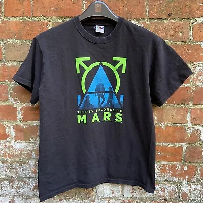 30 Seconds To Mars T Shirt Medium Black 2010 Graphic Print Rock Band  • £24.99