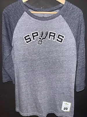 Manu Ginobili San Antonio Spurs 3/4 Sleeve Adidas T-Shirt Women Medium Iron On • $44.78