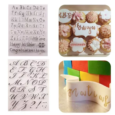 Alphabet Embosser Stamp Cake Decor Bakeware Baking Letters New Tool Nice Letter • £5.69