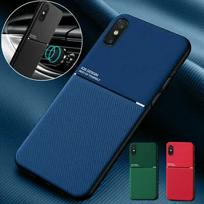 For IPhone 15 12 Pro Max XR SE 7 8 Xs 14 Shockproof Rubber Magnetic Leather Case • £4.96