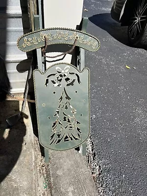 Decorative Metal Sled With Bells And Christmas Tree 24” X 12” X 3.5” • $50