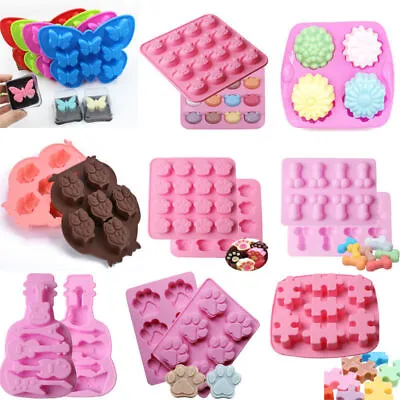 £2.99 • Buy Silicone Fondant Candy Chocolate Cookies Cake Decorating Baking Mold Soap Mould