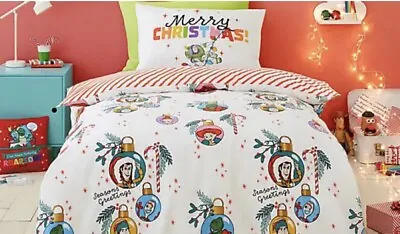 £18 • Buy Dunelm Disney Christmas Toy Story Cot Bed Duvet Cover And Pillowcase Set New