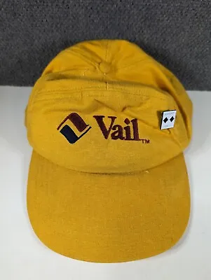 $29.98 • Buy Vintage Vail Colorado Ski StrapBack Baseball Cap Hat VTG W/ Enamel Pin
